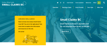 Small Claims BC Court Websites 